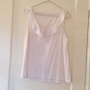 White sleeveless blouse